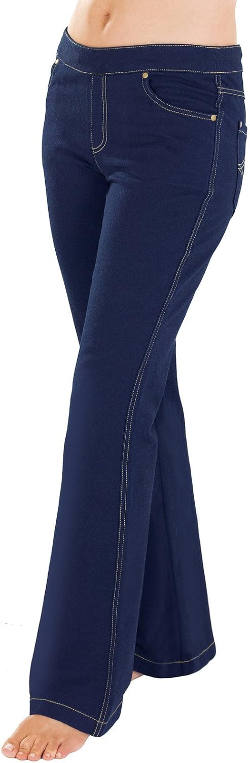 PajamaJeans Womens Stretch Jeans - Bootcut Jeans for Women Tall Large Tall Indigo
