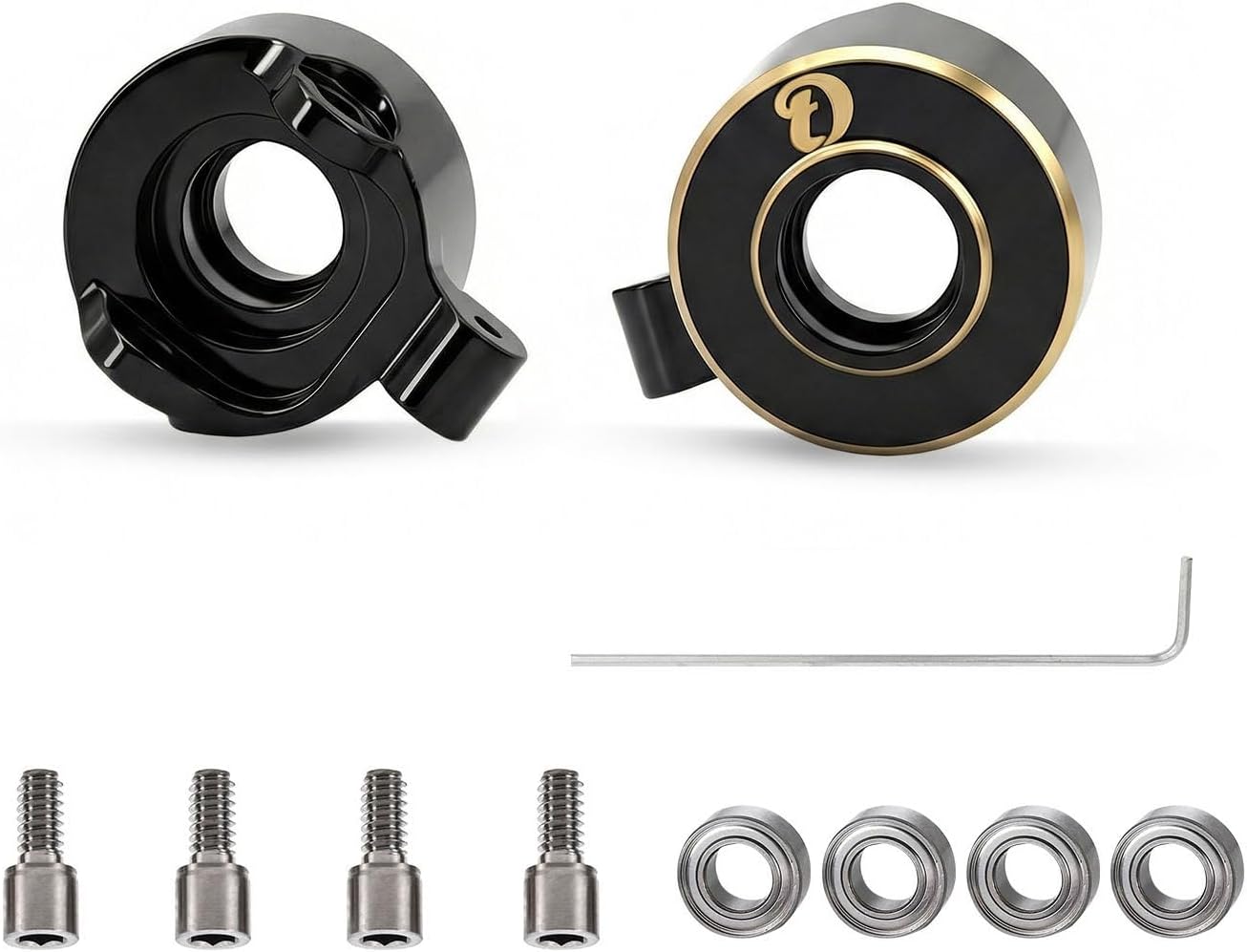 Brass Tungsten Alloy Heavy-Duty Knuckles with Bearing Set for Axial SCX30 1/30 Scale RC Cars, 6.42g Upgrade Parts