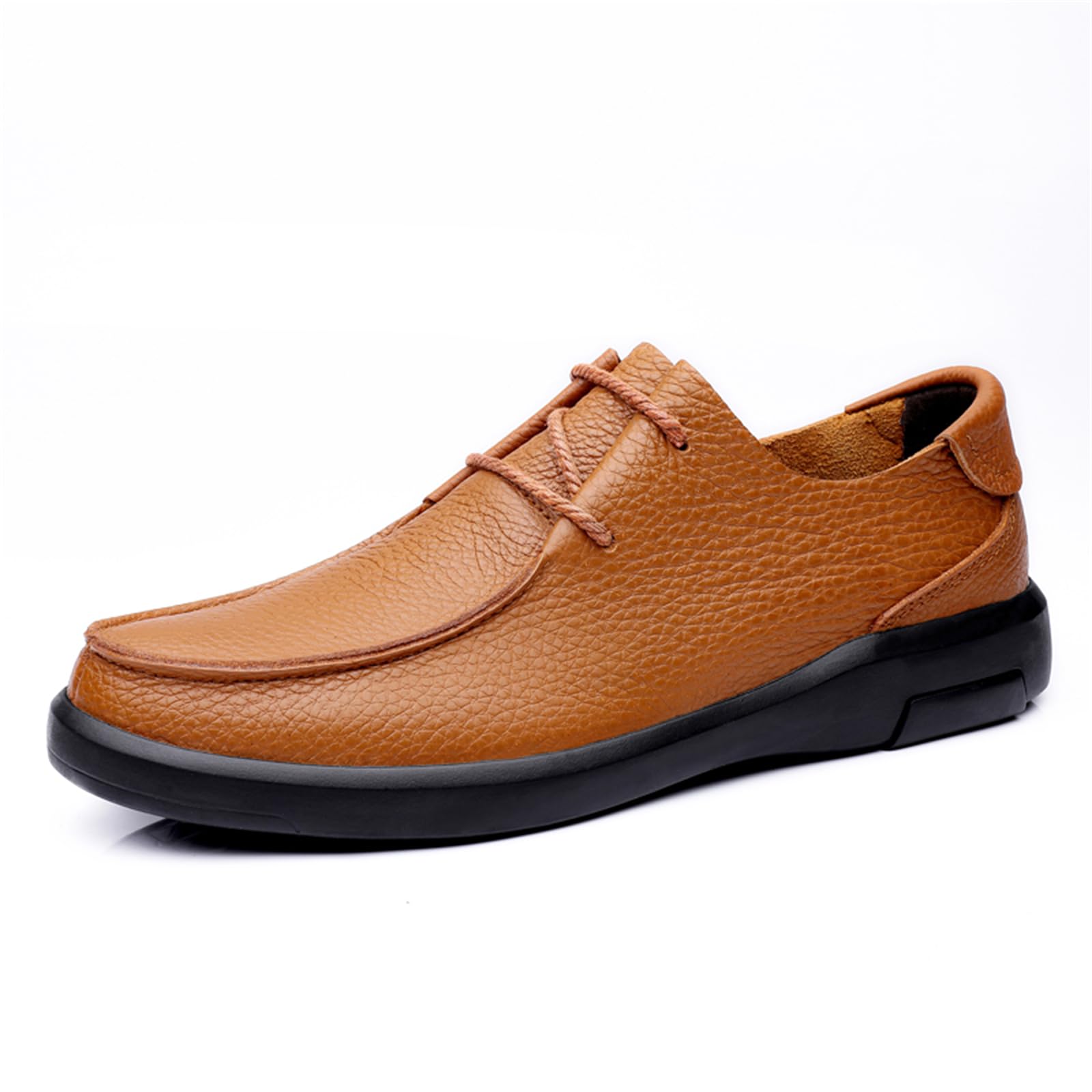Zapatos de vestir para hombre, mocasines de piel auténtica, cómodos, informales, de negocios, zapatos planos