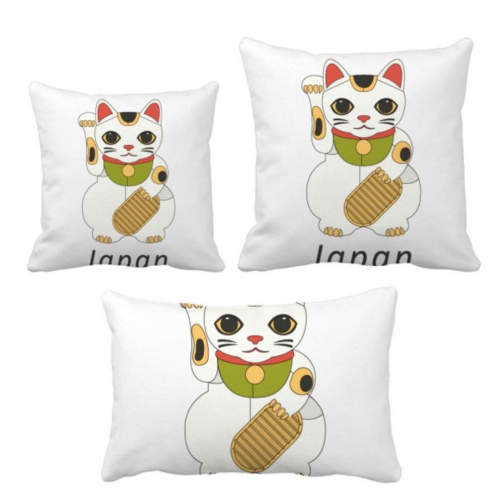 Housse de coussin chat porte-bonheur cadeau de pendaison de crémaillère original