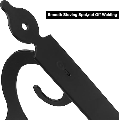 Miniatura 3 de Acrux7 Paquete de 12 soportes de estante de hierro grueso de 7.5 x 5.5 pulgadas, soporte de estante de esquina de hierro resistente, soportes