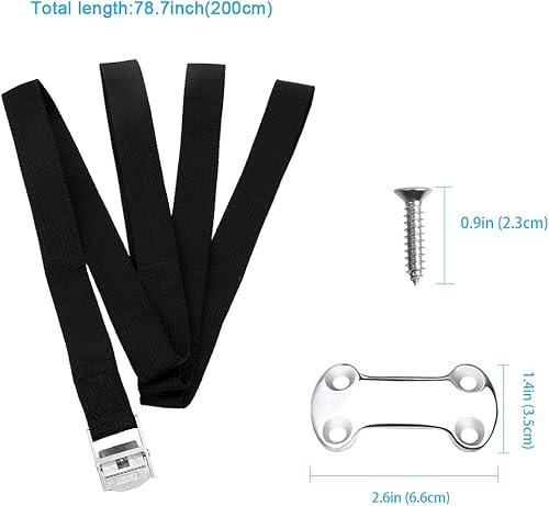 Miniatura 4 de Kit universal de correa de amarre para enfriador, kit de correas de enfriamiento, correa de amarre con hebilla de leva compatible con enfriadores