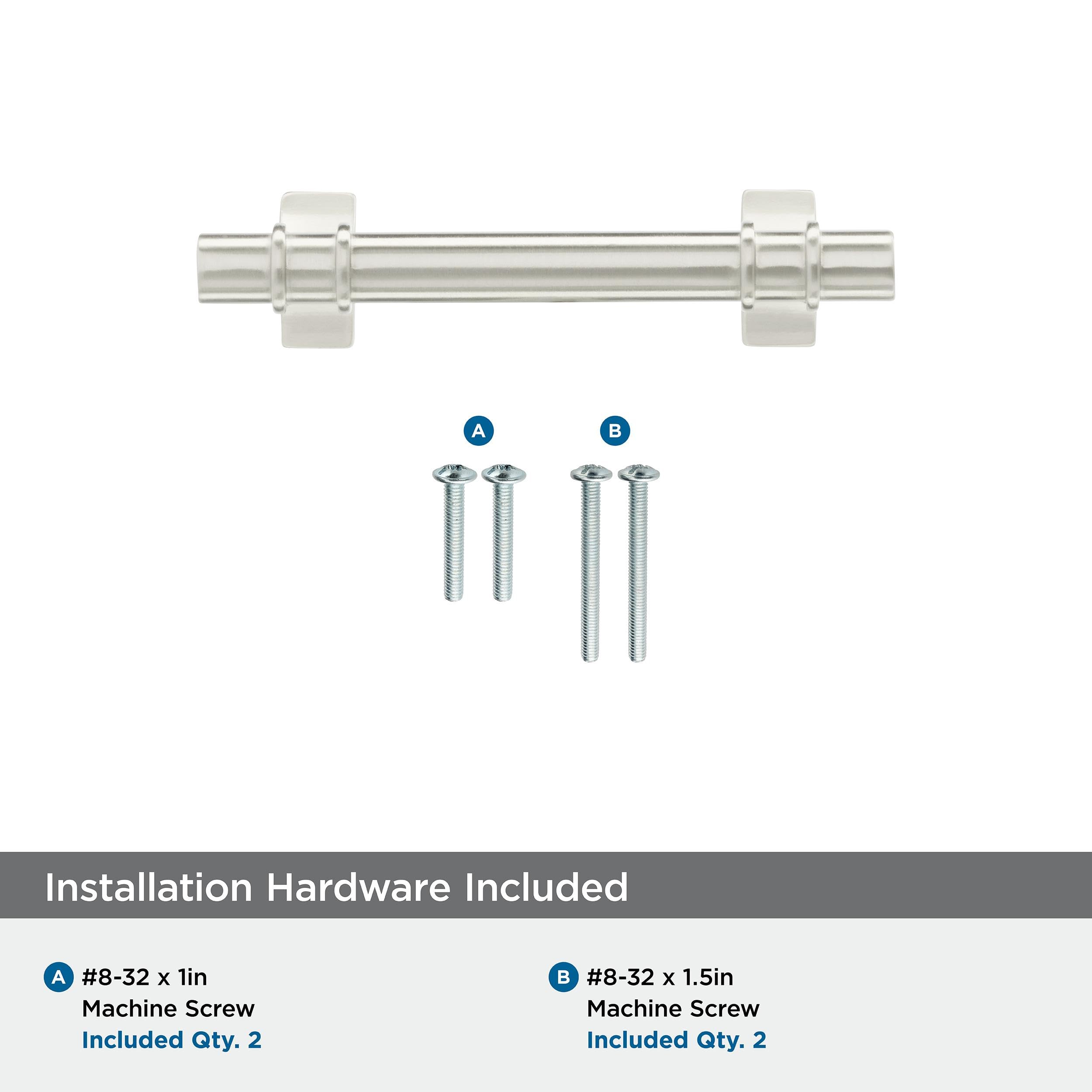 Amerock | Cabinet Pull | Polished Chrome | 3 inch (76 mm) Center to Center | Davenport | 1 Pack | Drawer Pull | Drawer Handle | Cabinet Hardware | 3 inch