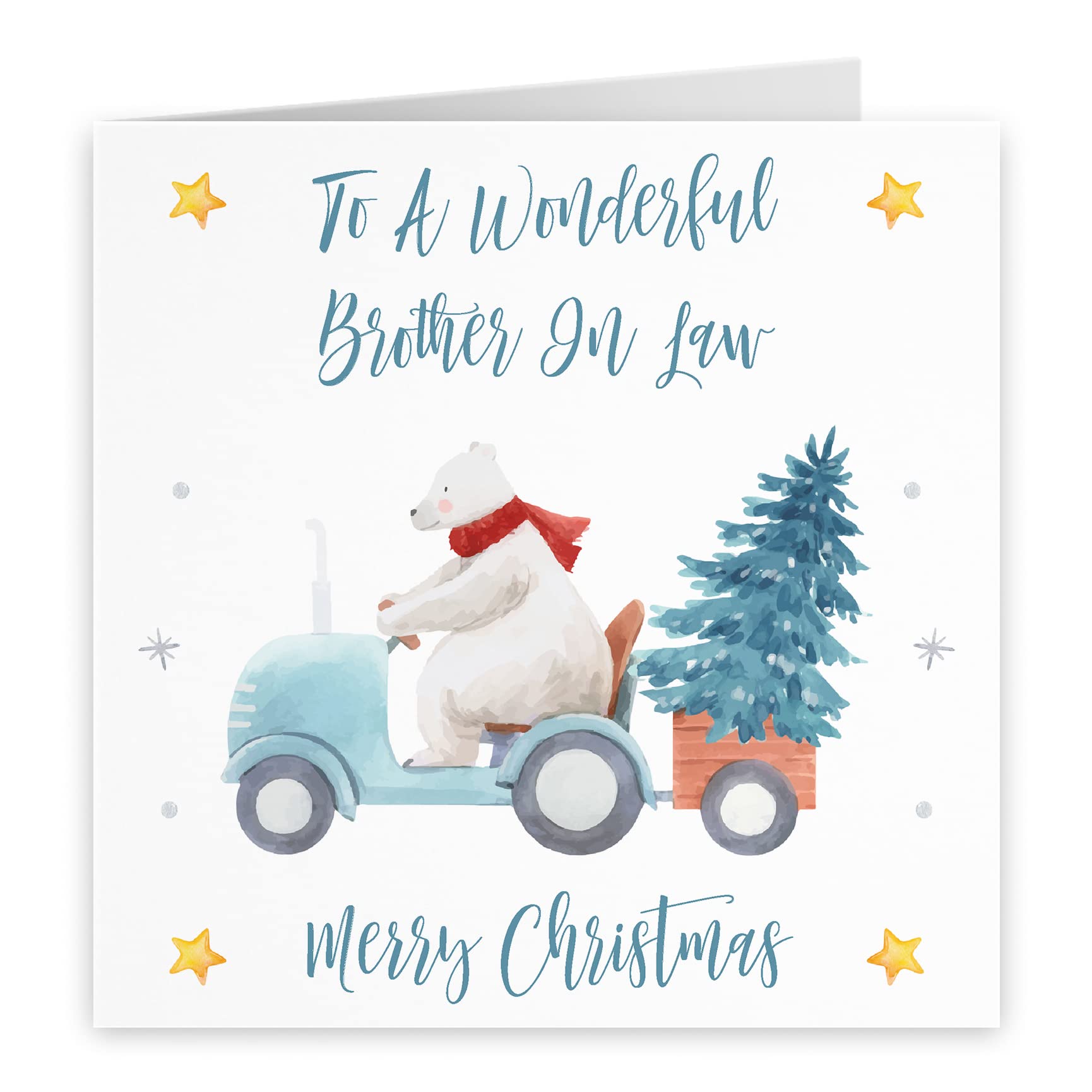 Hunts England - Brother In Law Christmas Card - To A Wonderful Brother In Law - Merry Christmas - Polar Bear Collection - Image 2
