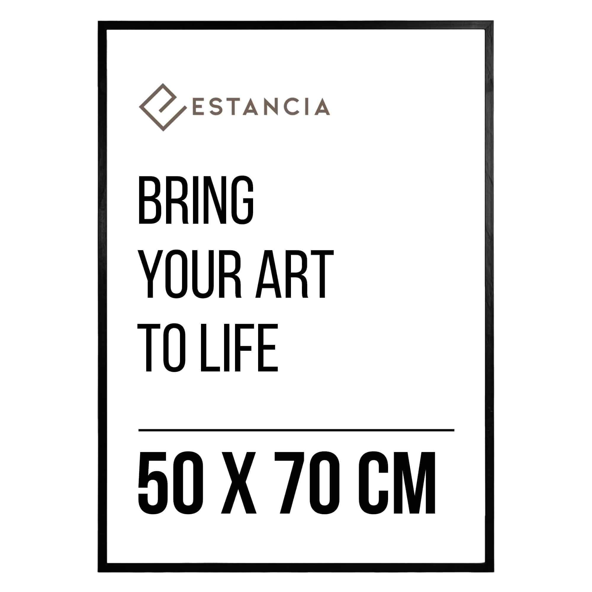 Estancia Black/White Pine Wood Photo Frame 50X70 Cm With Shatterproof Acrylic Glass | Modern 50 X 70 Cm Wooden Picture Frame