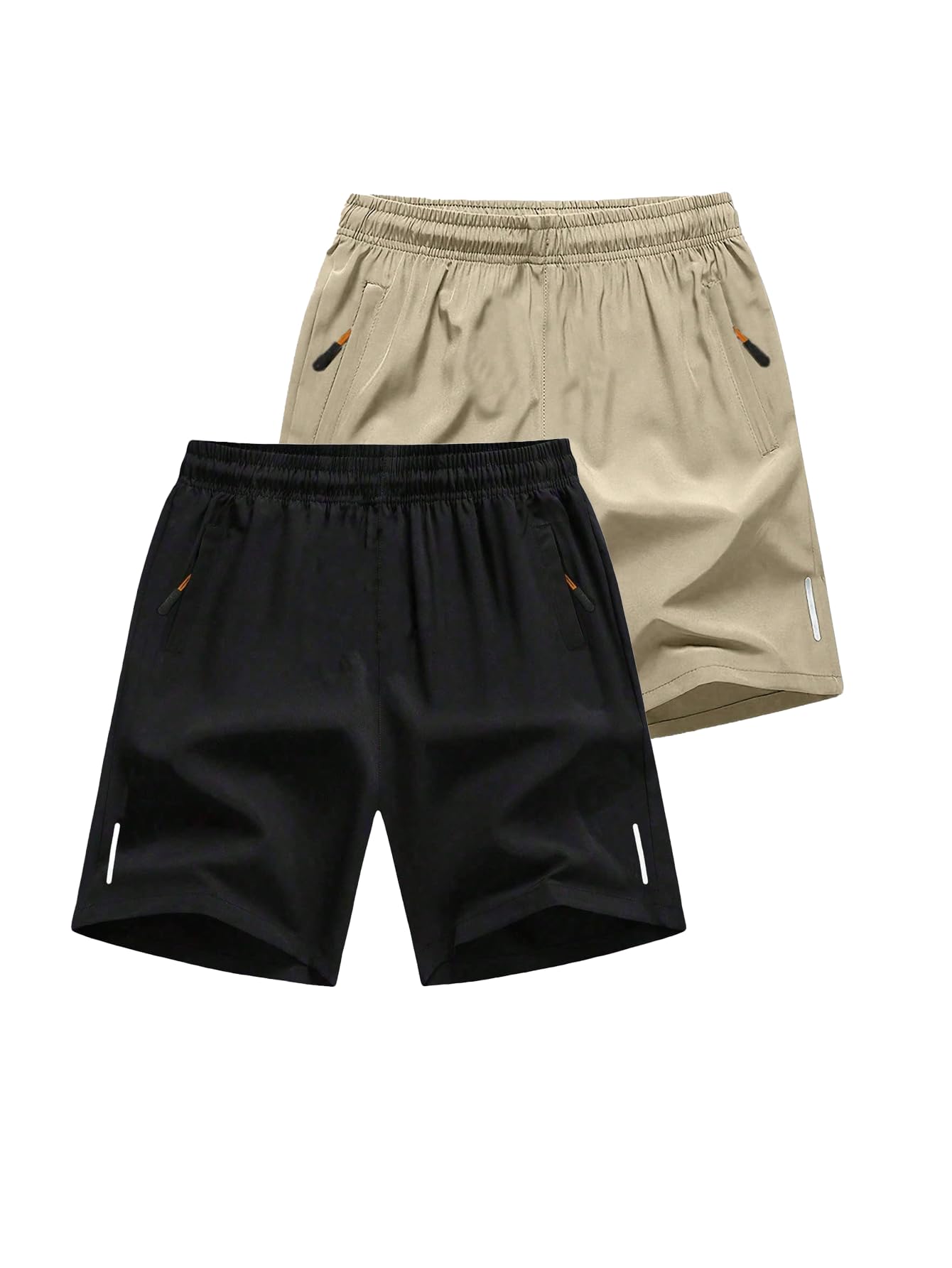 2 pantalones cortos deportivos casuales para niños, uso diario, paquete múltiple para niños y adolescentes — view 3