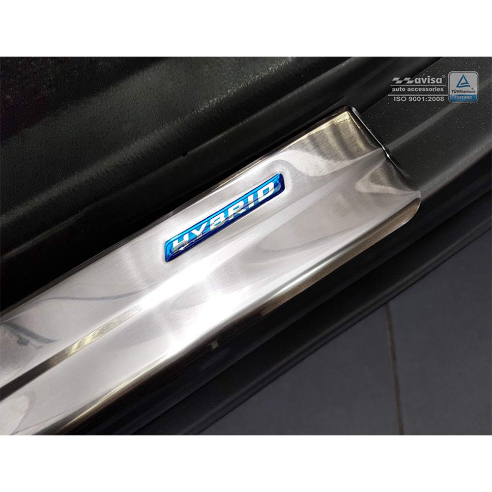 Avisa 2/23007 INOX ochraniacze progów drzwi C-HR 2016-'Hybrid' -4-częściowy, niebieski