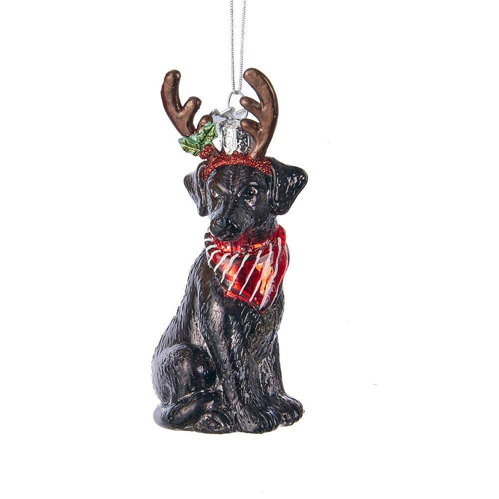 Black Labrador Ornament Kurt Adler suspension sapin de Noël