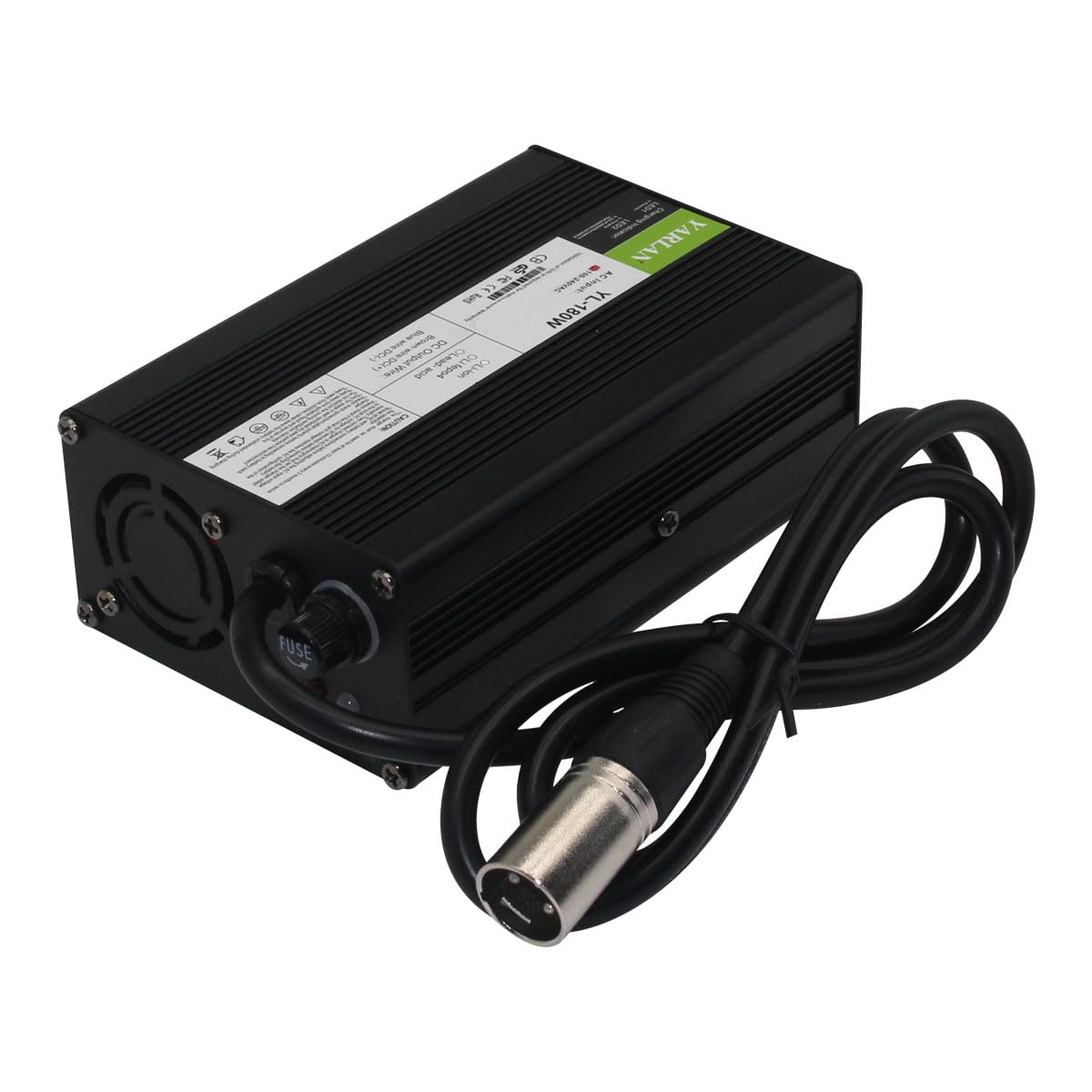 24V Battery Charger Automatic Smart Charger 5A trickle Charger and I/O Switch 3 pin XLR Connector Suitable for Charging AGM Gel Lead-Acid Batteries fo