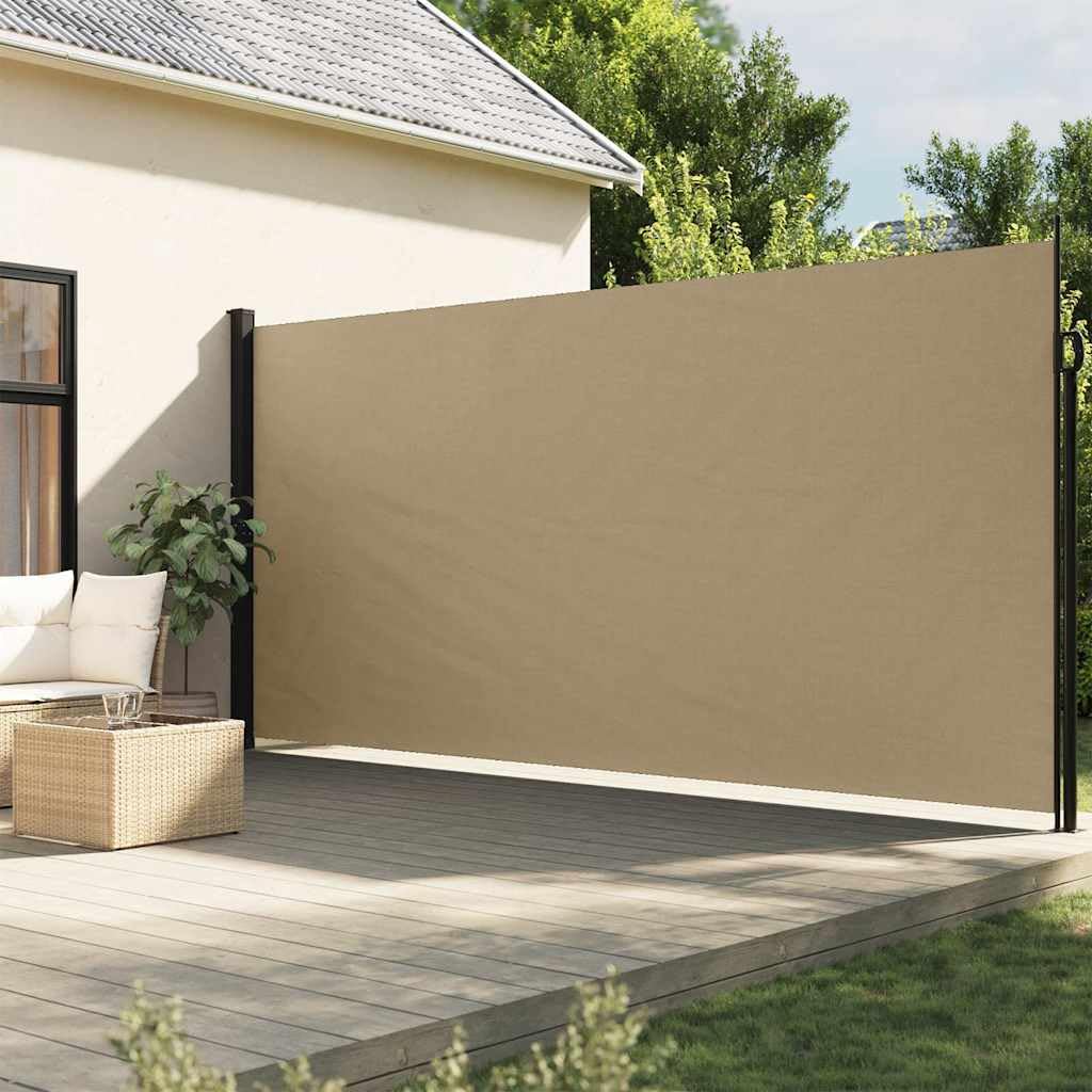 Paravent extérieur beige de 5m pour aménager un coin repas intimiste dans votre jardin