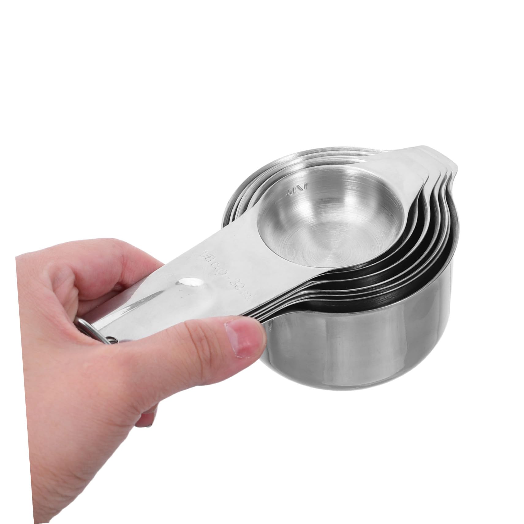 2 Sätze Küchen Messbecher und Löffel Set Teilig Ergonomisch mit Rutschfestem Griff für Trocken und Flüssigzutaten Backen Kochen Platzsparend Stapelbar mit Aufhängeloch