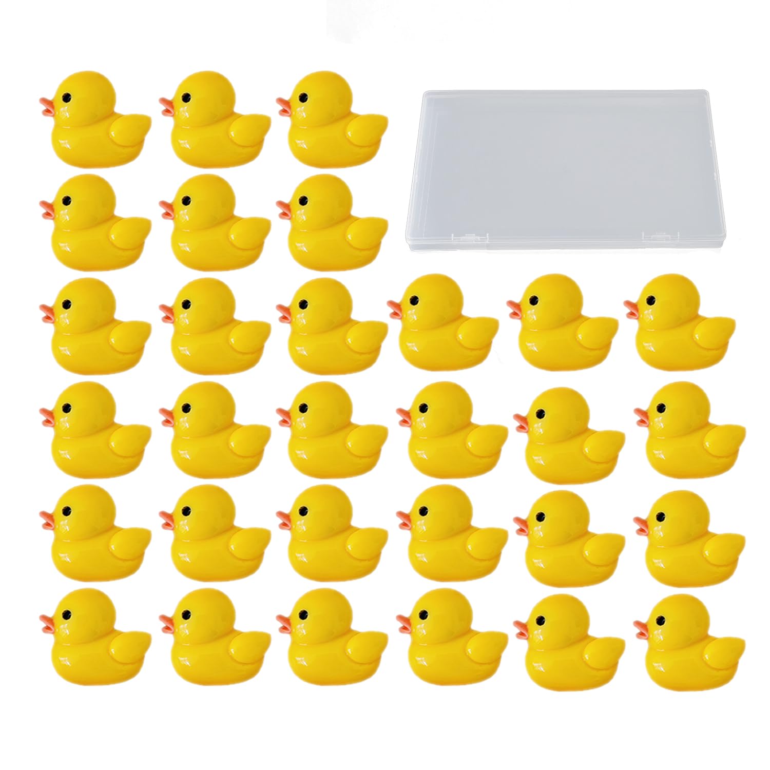 30 Little Yellow Duck Pushpins, Cute Cartoon Pushpins, Bulletin Board Fixed Pushpins, Fun Office Learning Stationery.