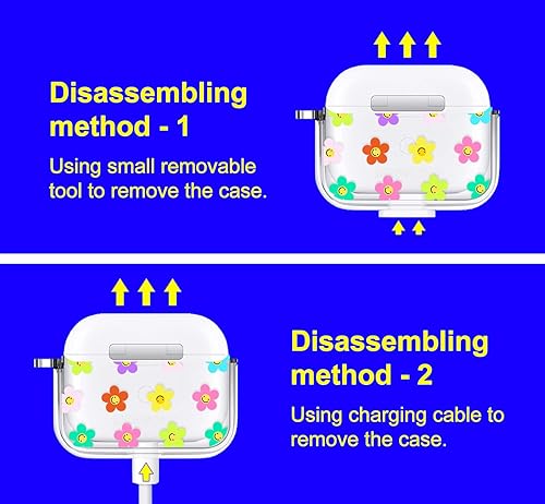 Miniatura 303 de MOSNOVO Funda protectora transparente para AirPods Pro 3, con anillo de metal duro de lujo de doble capa a prueba de golpes, diseñado para AirPods