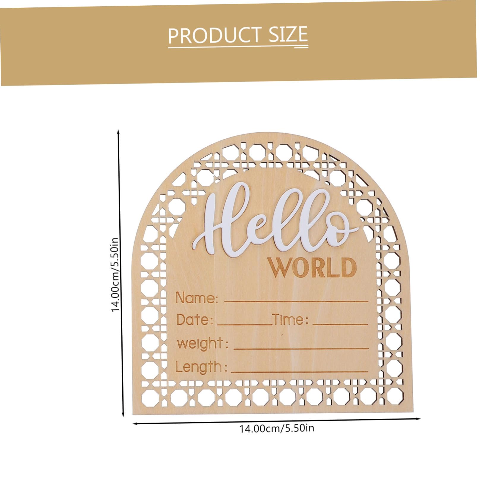 Totority Newborn Baby Name Sign Cards Arrival Sign 2pcs Wood Baby Name Announcement Board