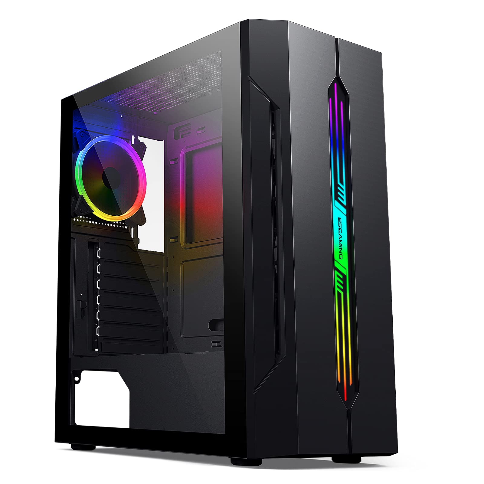 Buy ESGAMING RGB ATX MidTower PC Case with USB 3.0 and ARGB LED Light