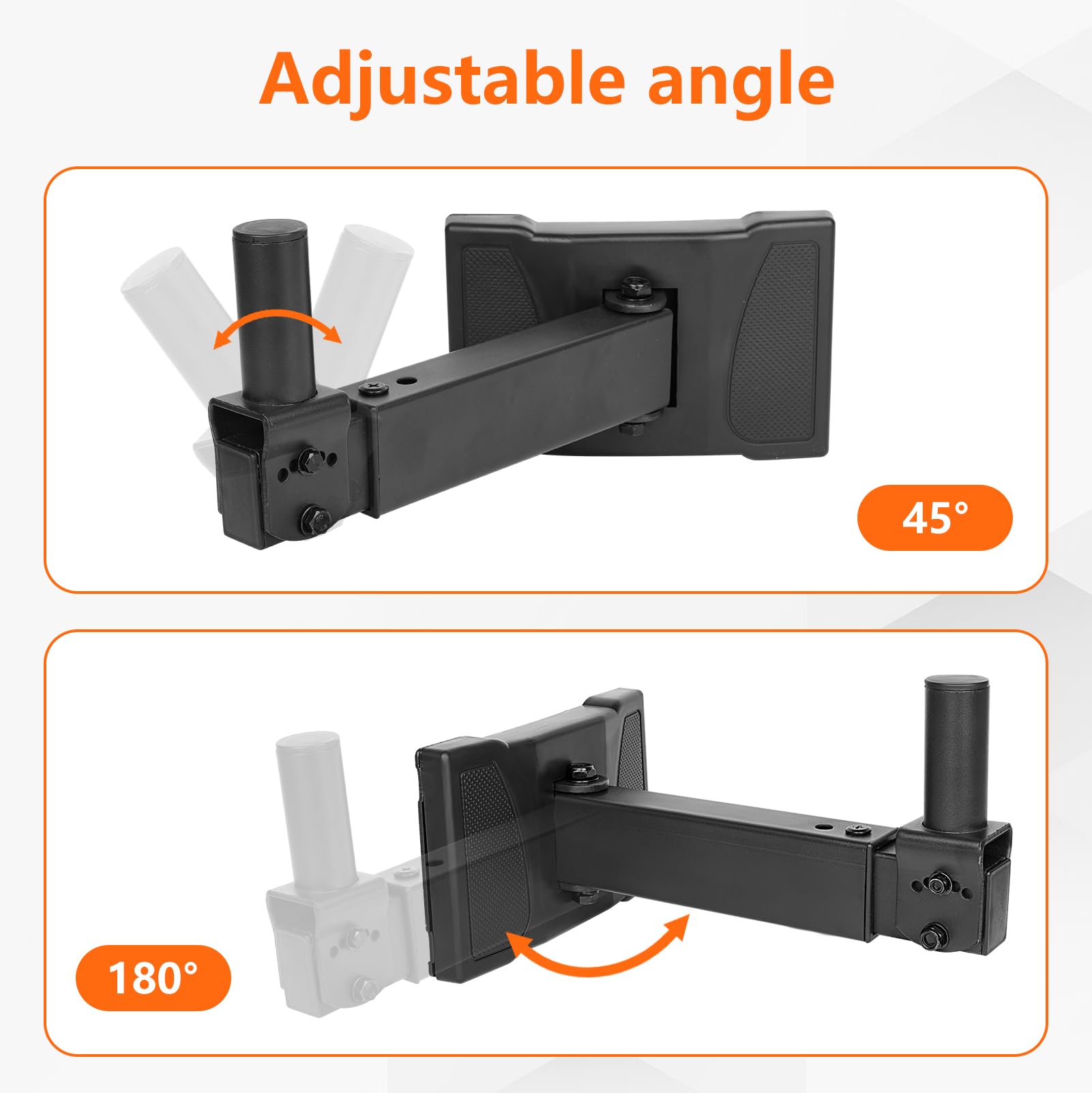 Support Mural Enceinte Heavy Duty 2 pièces, Charge Jusqu’à 75 kg