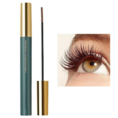 Rímel de volumen y longitud, maquillaje de color, impermeable, no se aglutina, a prueba de manchas, a prueba de escamas, máscara de larga duración