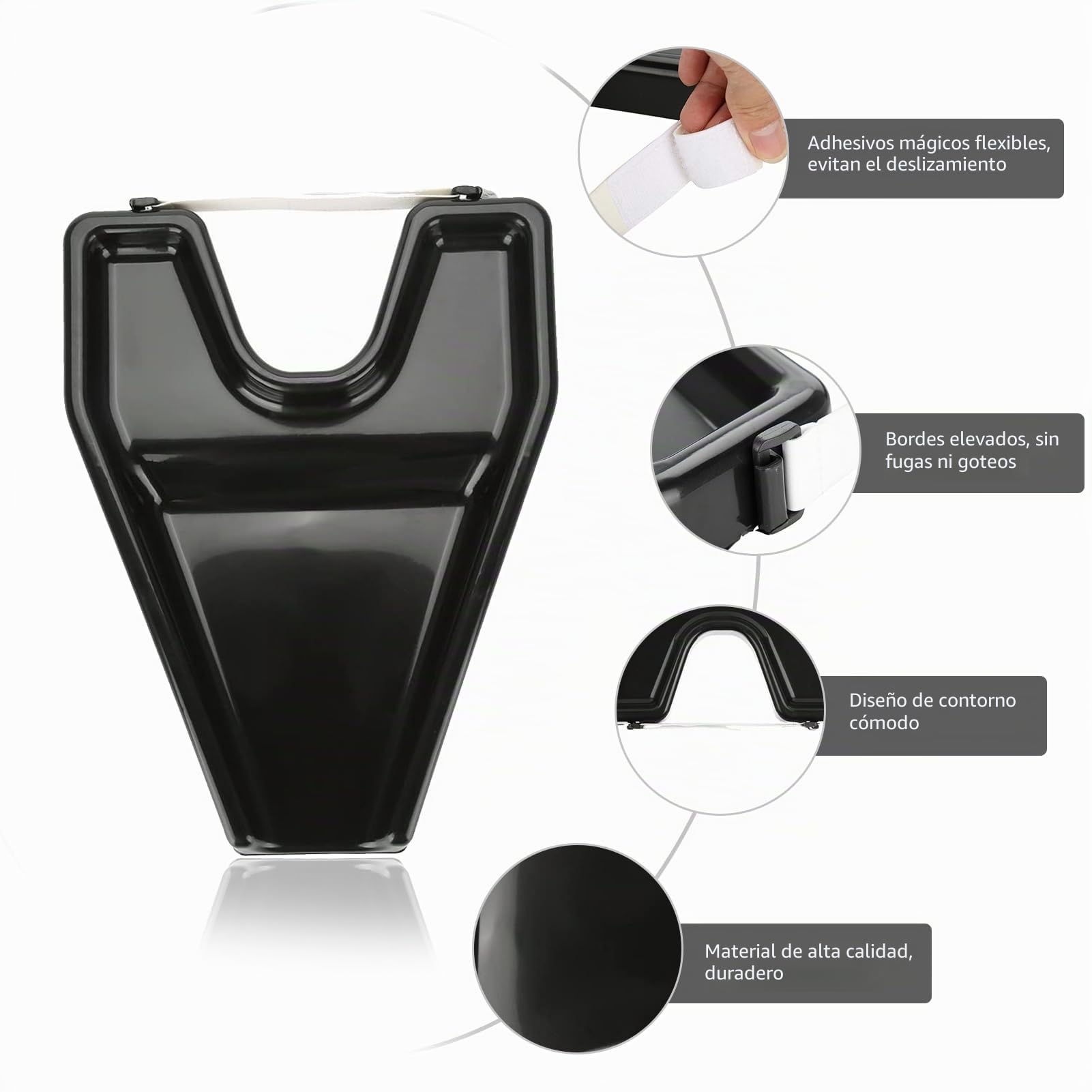 Lavabo de pelo Bandeja portátil para lavar el cabello para la movilidad del paciente con diseño ergonómico, drenaje directo y material duradero, -