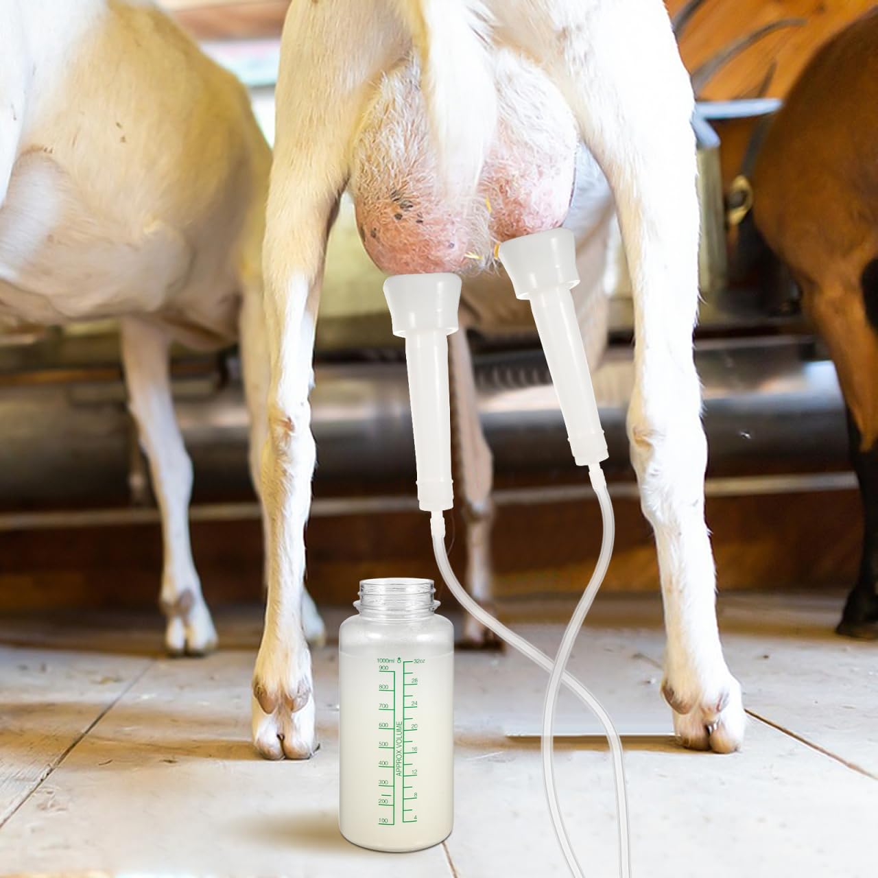 Mipcase Machine À Traire Manuelle Pour Vaches Et Moutons Kit Portable De Traite Avec Bouteille Transparente Facile À Transporter Et À Nettoyer Pour Fermes Laitières Et Élevage