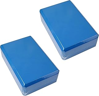 Yoga Blocks Set of 2 High Density EVA Foam Blocks Non-Slip Sur-face Yoga Bricks for Yoga, Pilates, Meditation, Supports Deepen Poses, Improve Strength and Aid Balance and Flexibility