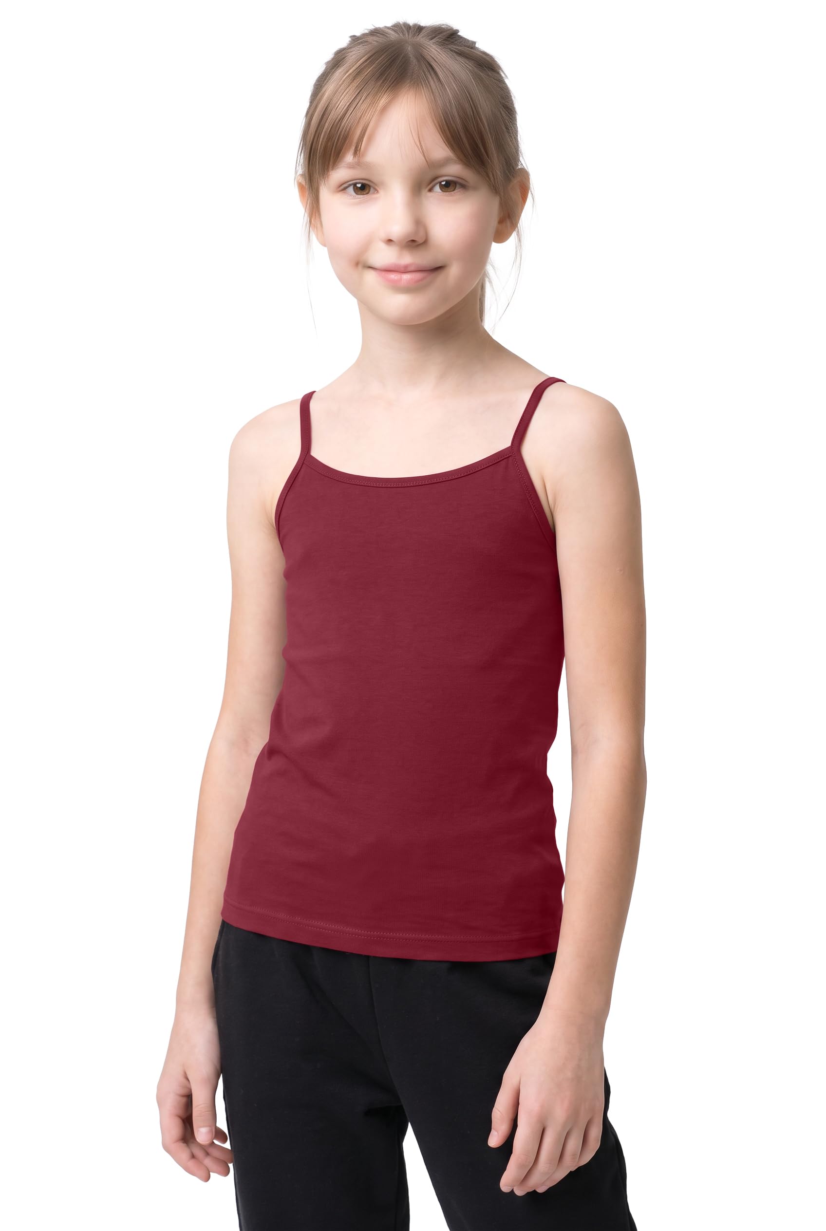Kurve Girl’s Sleeveless Tank Top – Stretch Undershirts Cami Camisole, UV Protective Fabric, Rated UPF 50+ (Made in USA)