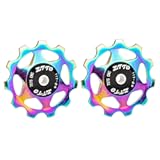 ZTTO Guide Pulley Bike Rear Derailleur Pulley Wheels, Colorful Aluminum Alloy 11T 13T CNC Road Bike Guide Roller Bicycle Derailleur 4mm 5mm 6mm for MTB, Road Bike