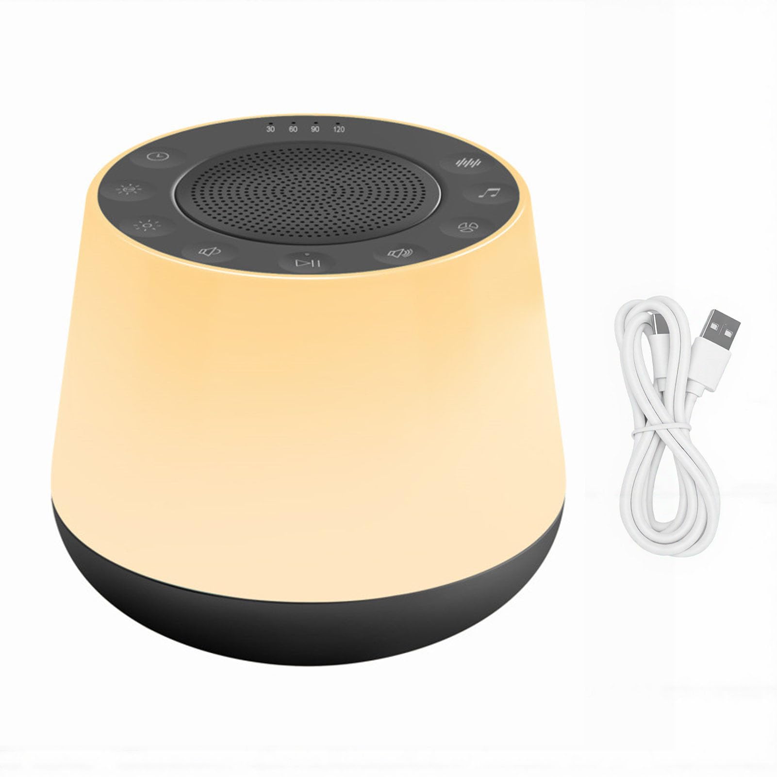 Focket Macchina per il Rumore Bianco, 32 Suoni Rilassanti Macchina per il Suono Portatile per Dormire, per il Rumore Bianco per Cani con Altoparlante BT 5.1 Timer Volume Regolabile Ricarica USB C