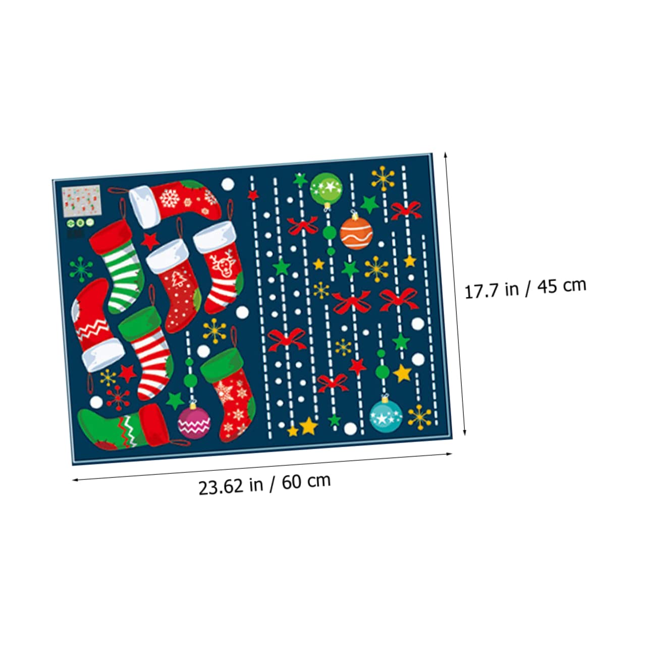 ABOOFAN 5st Weihnachtsaufkleber Weihnachtsfenster Fensteraufkleber Weihnachtssocke Weihnachtsdekorationen Winter-aufkleber Schneeflocken Fenster Haftet Christbaumschmuck Wandaufkleber Pvc
