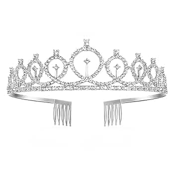 7.5cm Tall Crystal Rose Gold Pearl Tiara Crown Wedding Bridal Queen Pageant Prom