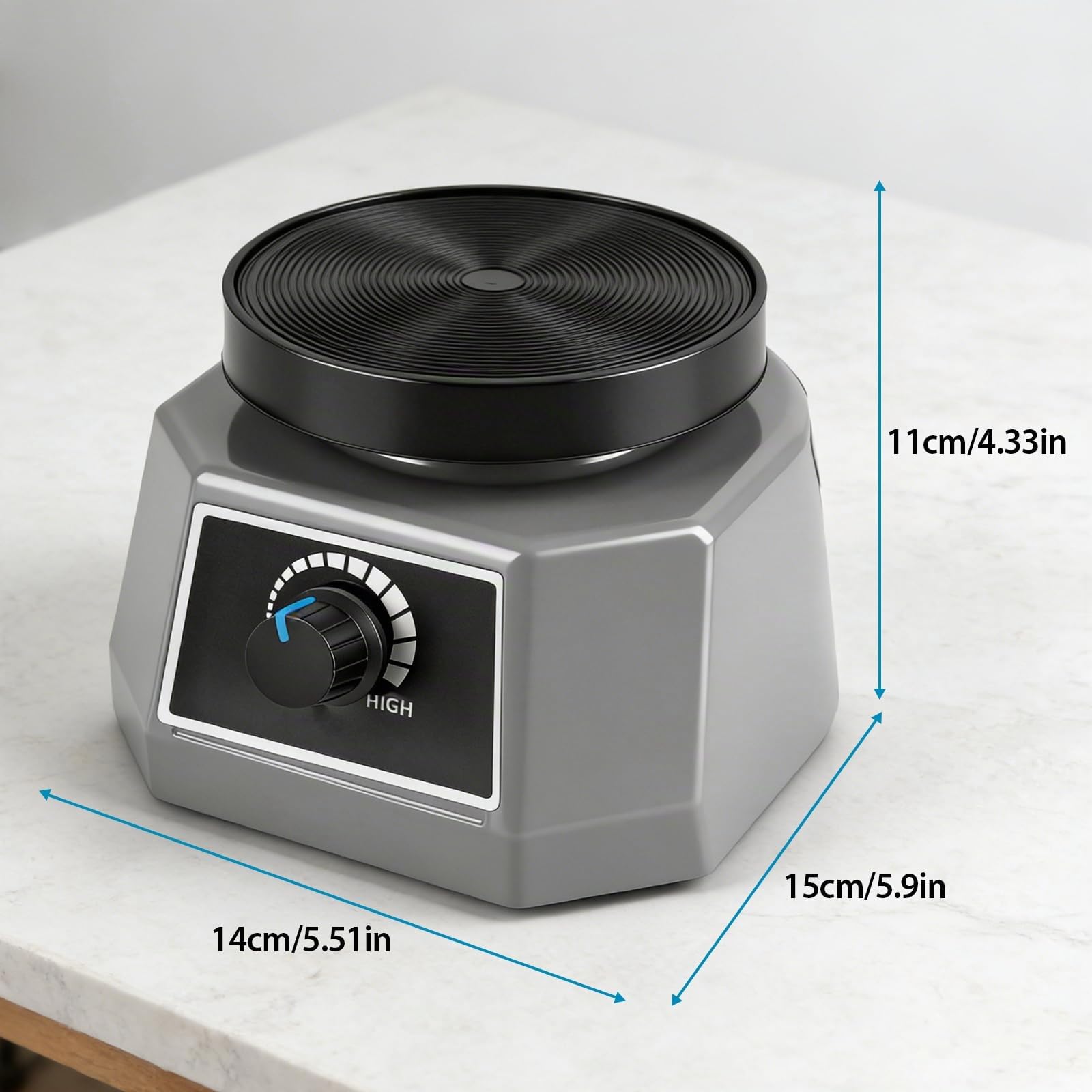 Rüttelplatte Gips, 4'' Gipsrüttler 100W/220V Dental Oszillator Gips, Einstellbare Geschwindigkeit für Gips,Gussmodell