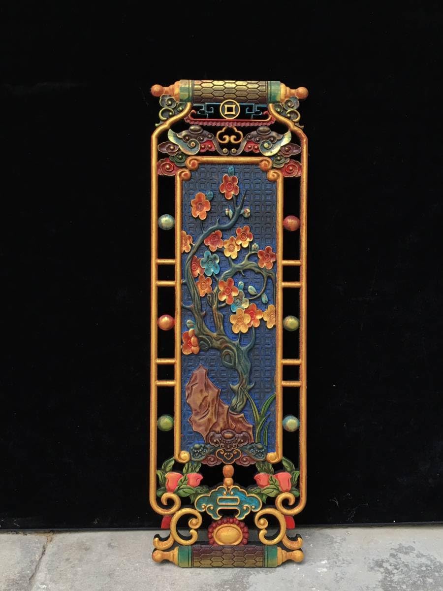 中国古美術・旧蔵宋汝窯・大漆彩繪人物對弈圖竹節瓶・彩絵・花瓶