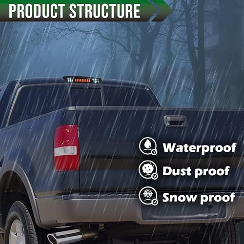 Miniatura 3 de GRAND ORANGE Tercera luz de freno LED compatible con Ford F150 2004-2008 Compatible con Ford Explorer Sport Trac 2007-2010 Compatible con Ford Lobo