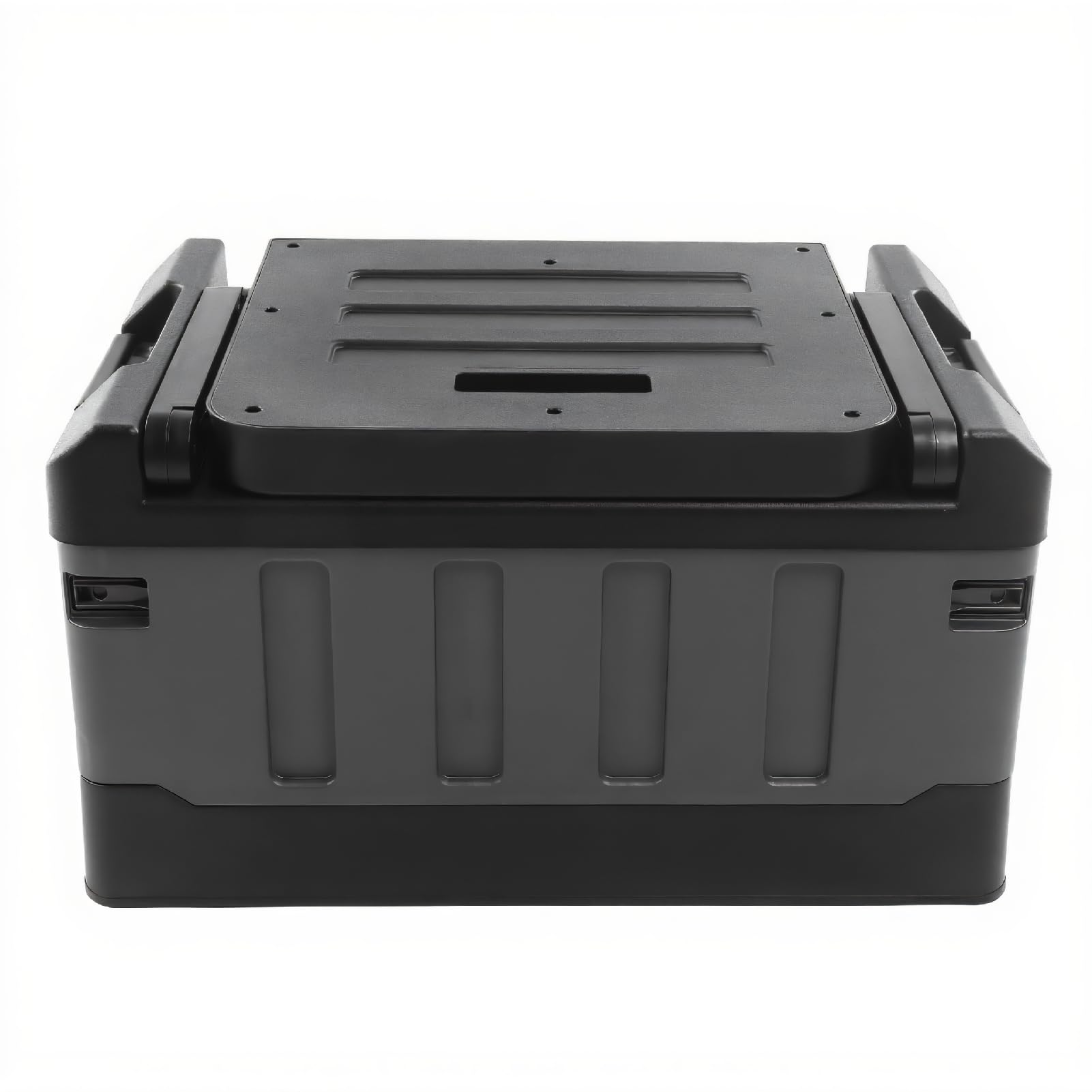 Organisateur de Coffre de Voiture 70L, Boîte de Rangement Pliable XL avec Couvercle 58 x 34 x 34cm, Rangement Voiture pour Camping et Voyage