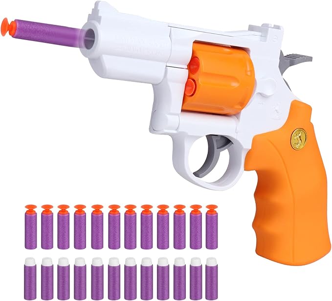 JFIEEI Soft Bullet Toy Guns Cool Toy Revolver Safe Foam