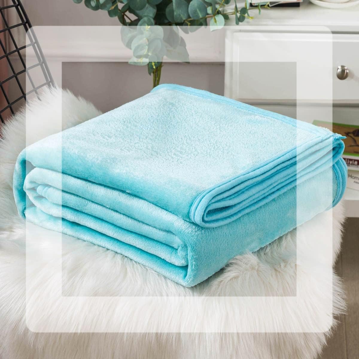 Lightweight Blanket for Bed Fluffy Velvet Blanket Bed Soft
