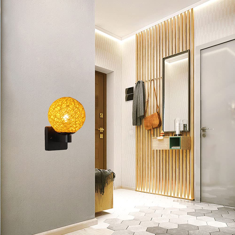 Amazon.com: ZXKYZR8 Vintage Fixture Light Round Yellow Paper