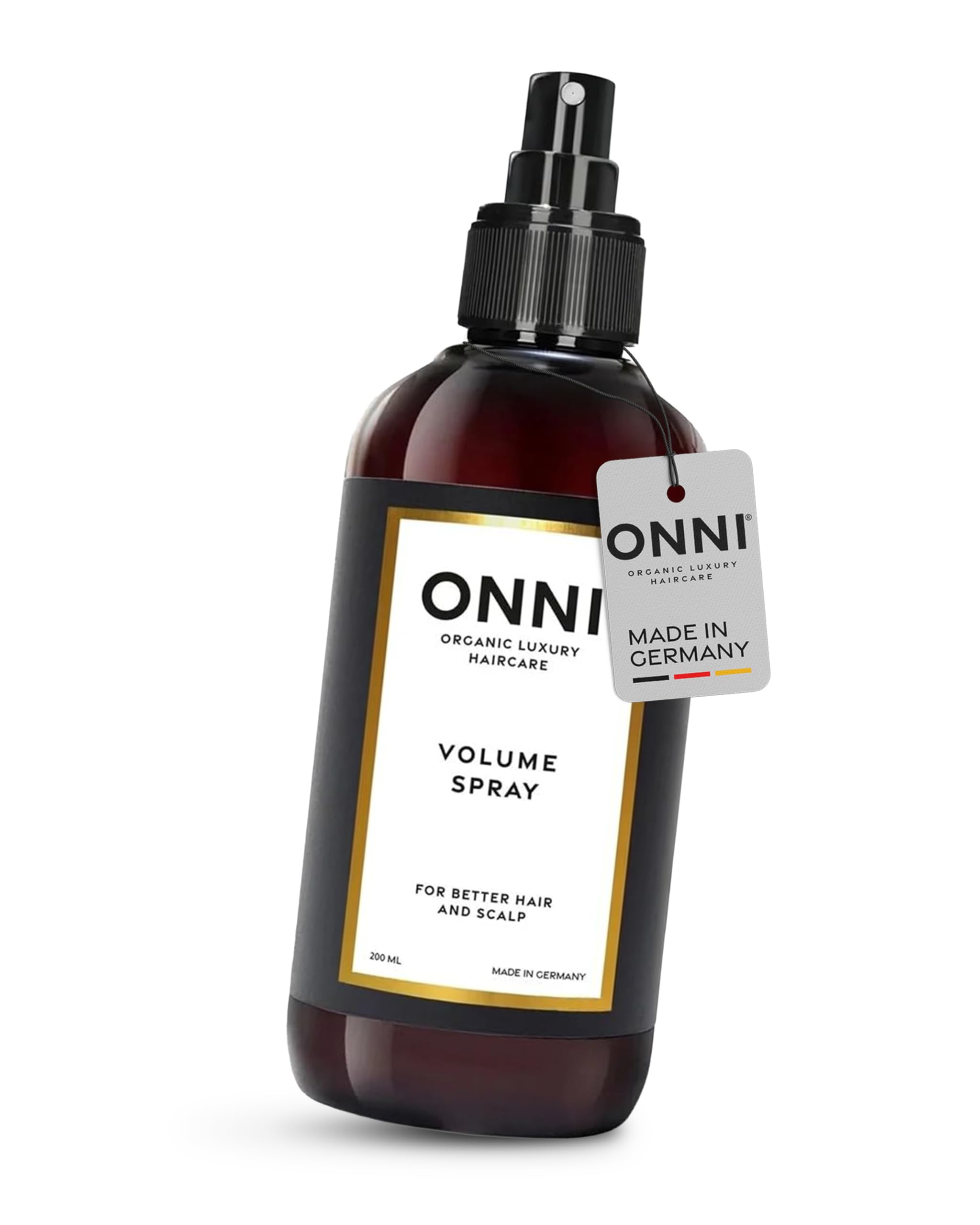 ONNI – Volumen Spray 200ml – Volumenspray für mehr Halt, Griffigkeit und Haarfülle – mit Maisstärke & Aminosäuren – stärkt das Haar ohne zu beschweren & verleiht Glanz – vegan, silikon- & parabenfrei