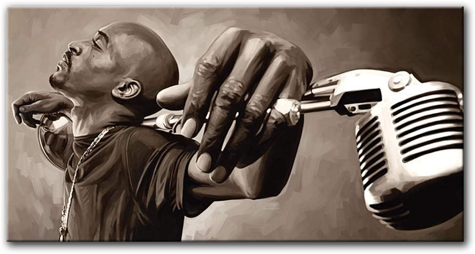 Rakim Original Artwork Artist Signed Canvas Art Print (Medium 30" x 16")