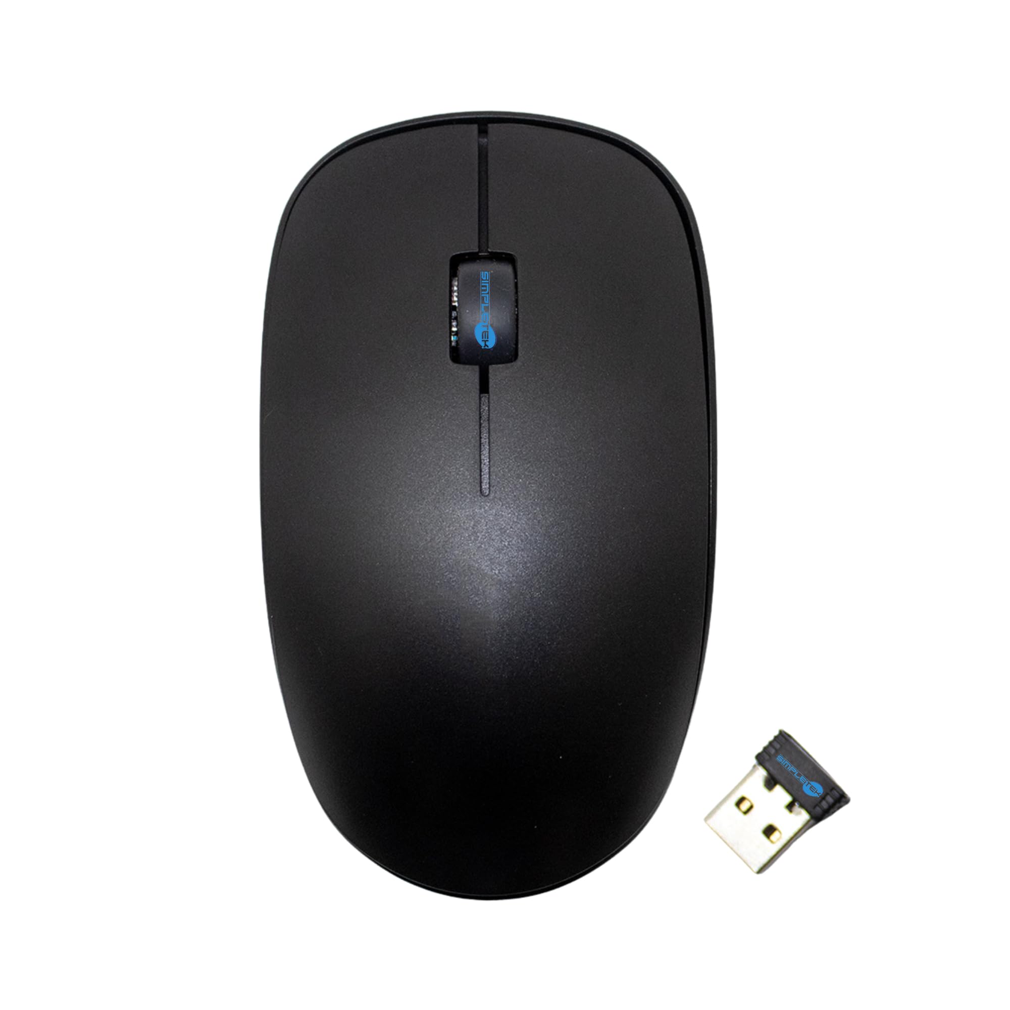 SIMPLETEK - Bezprzewodowa klawiatura i mysz zestaw z odbiornikiem USB Nano | Belgijski układ AZERTY | Mysz optyczna 1000 DPI | Plug & Play