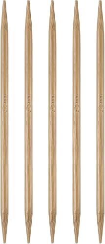 Miniatura 21 de HARFINGTON 5 piezas de agujas de tejer de bambú de doble punta, tamaño US 11 (8 mm) carbonizadas, 6 pulgadas (15 cm) rectas para proyectos