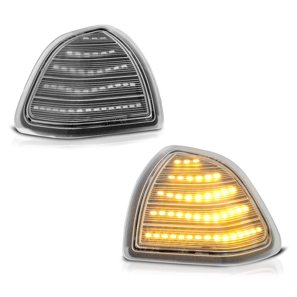 [Sequential Turn Signal] For 2009-2022 Compatible with Dodge RAM 1500 2500 3500 Classic Amber LED Strips Side Towing Mirror Indicator Light Blinker Lamp Replacement, Driver & Passenger Side
