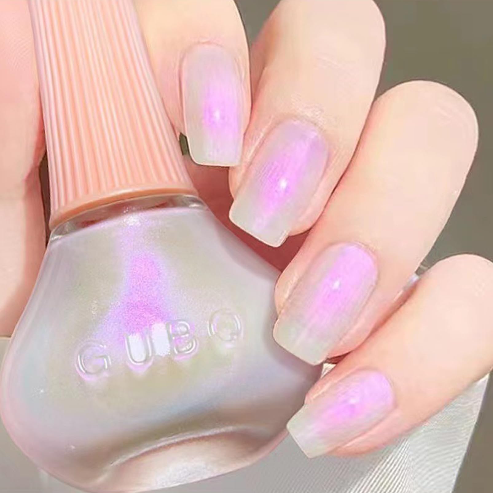 Lila Aurora Schnell trocknend & Langanhaltend Einfarbiger Nagellack - Glitzer Lila Nail Polish für DIY Nageldesign - Quick Dry ungiftiger Nagellack - Ohne UV Lampe Nail polish (Aurora, 12ML)