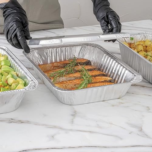 Miniatura 6 de Restaurantware Solo tapas tapas de bandeja de aluminio Lux Foil 25 tapas de bandeja de aluminio listas para horno. Las bandejas se venden por