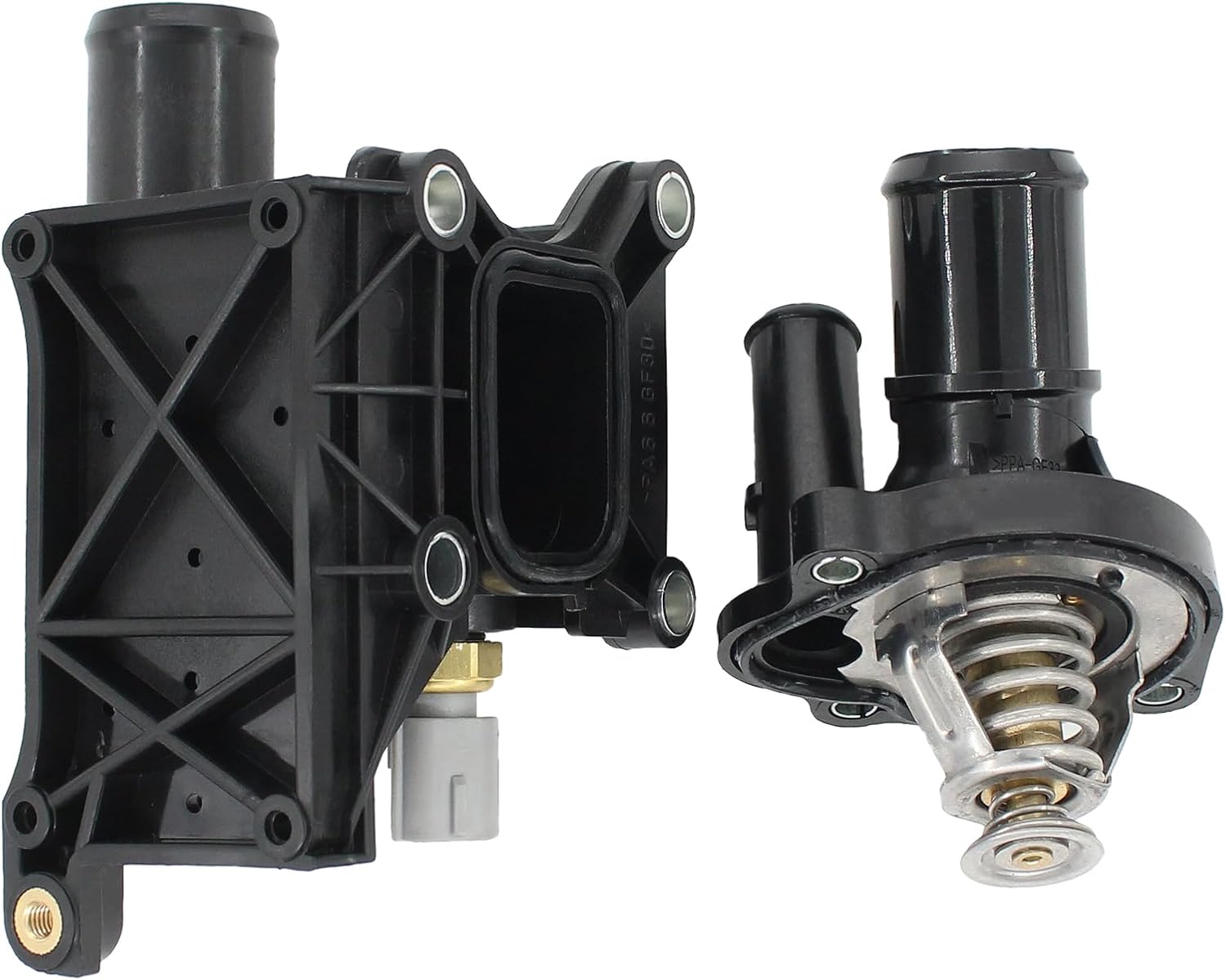 Thermostat Housing and Engine Coolant Water Outlet w/Sensor Set for Mazda 3 2007-2013 5 2012-2014 6 2009-2013 CX-7 2010-2012