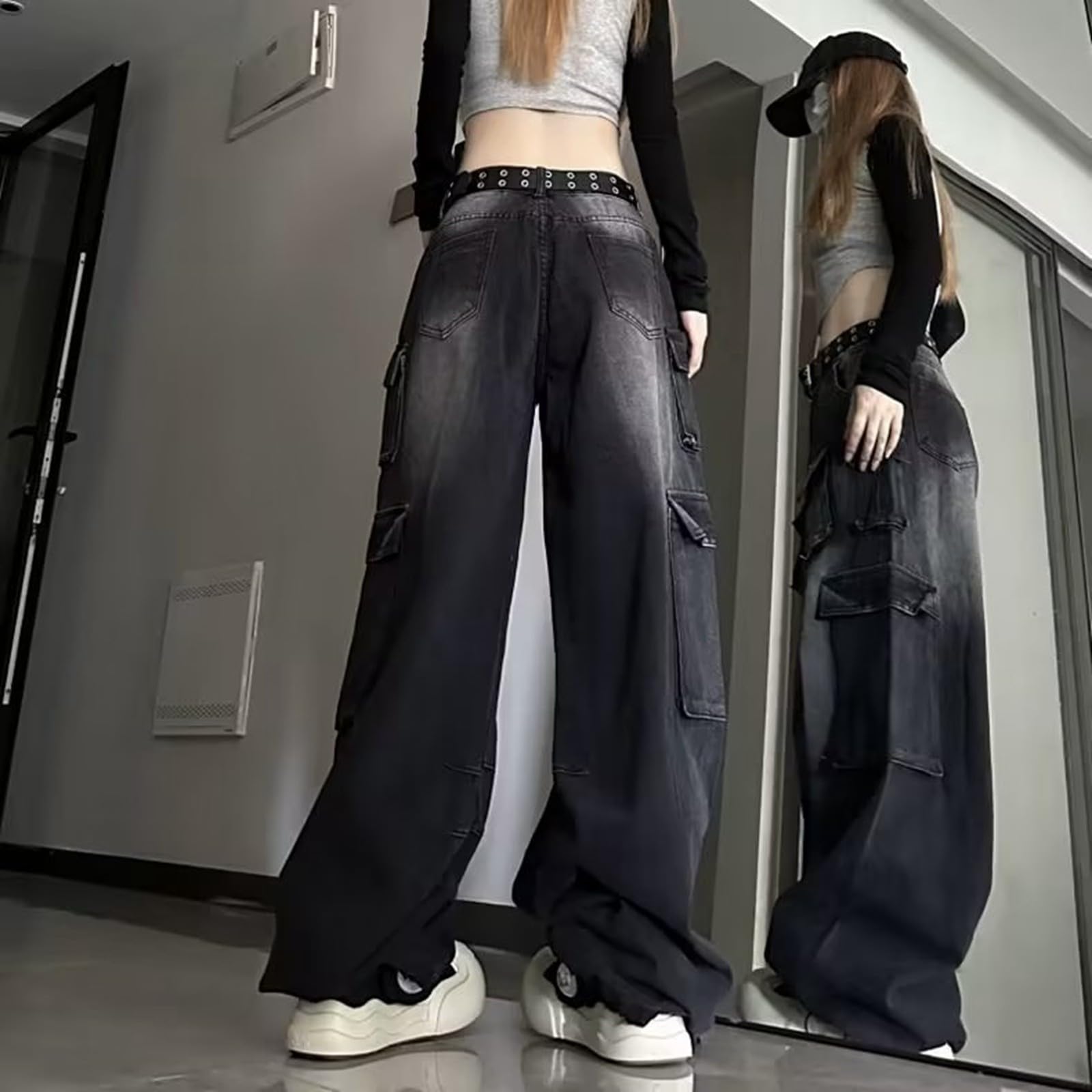 Vaqueros Anchos Mujer Jeans Pantalón Primavera Ropa Tallas Grandes Baggy Pantalon Vaquero Pantalones Ligero Tejanos Casual Invierno Elasticos Rectos