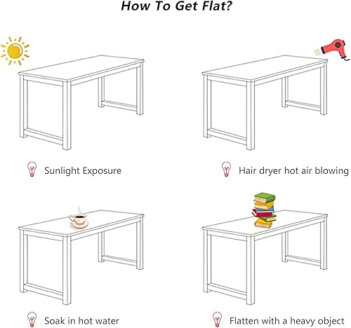 Miniatura 6 de Protector de plástico transparente para mantel, protector de mesa de PVC transparente de 39 x 39 pulgadas, protector de escritorio para computadora