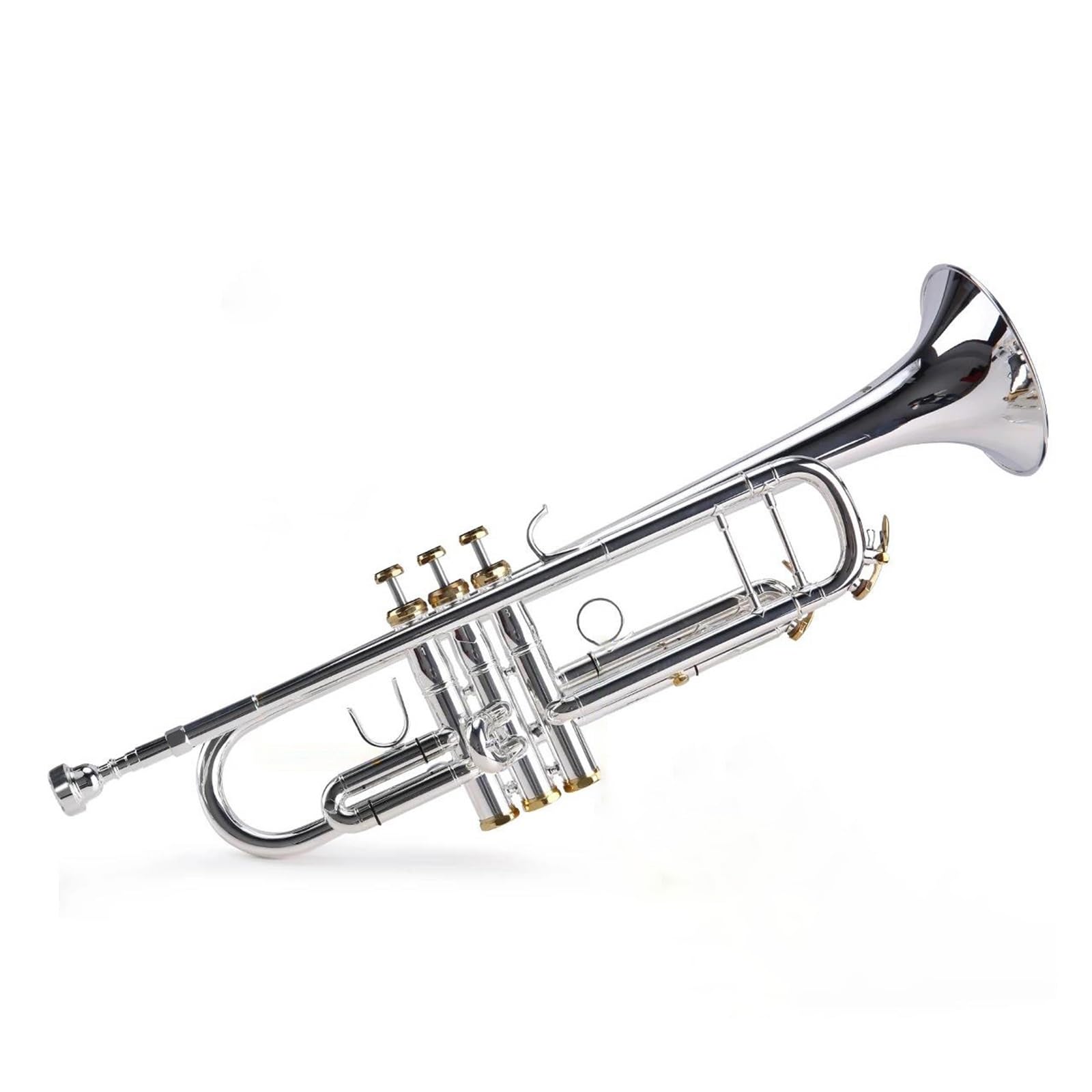 trąbka instrument Profesjonalna Trąbka Bb Materiał Mosiężny Posrebrzana Powierzchnia Piękny Instrument Dęty Z Ustnikiem 5C