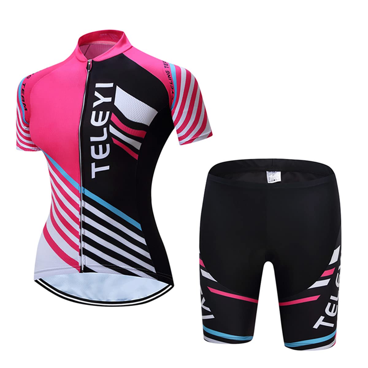 Hotlion Damen Radtrikot Set Trägerhose Anzüge Sommer Rennrad Kleidung