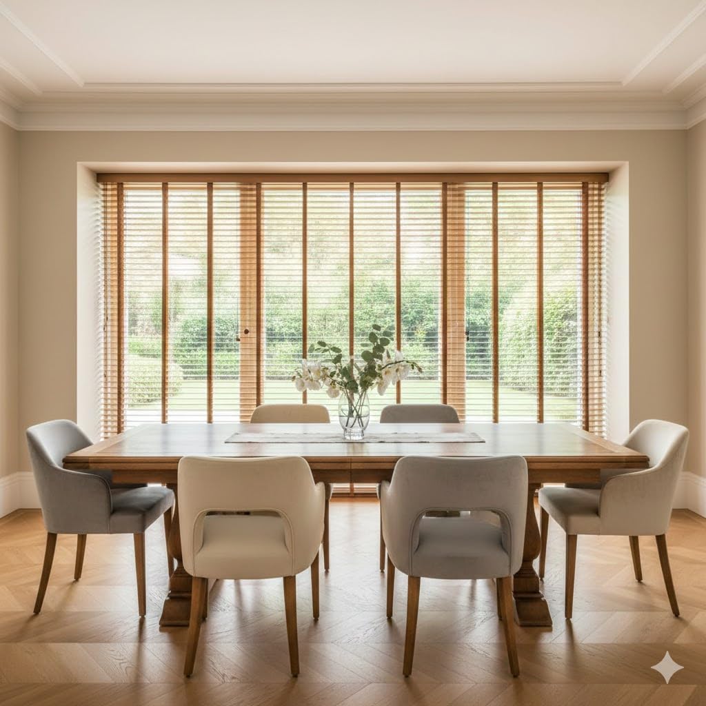 Tende veneziane in legno con lamelle sottili da 25 mm Tende veneziane per finestre Installazione non invasiva - Larghezza 50-140cm, altezza 50-250cm