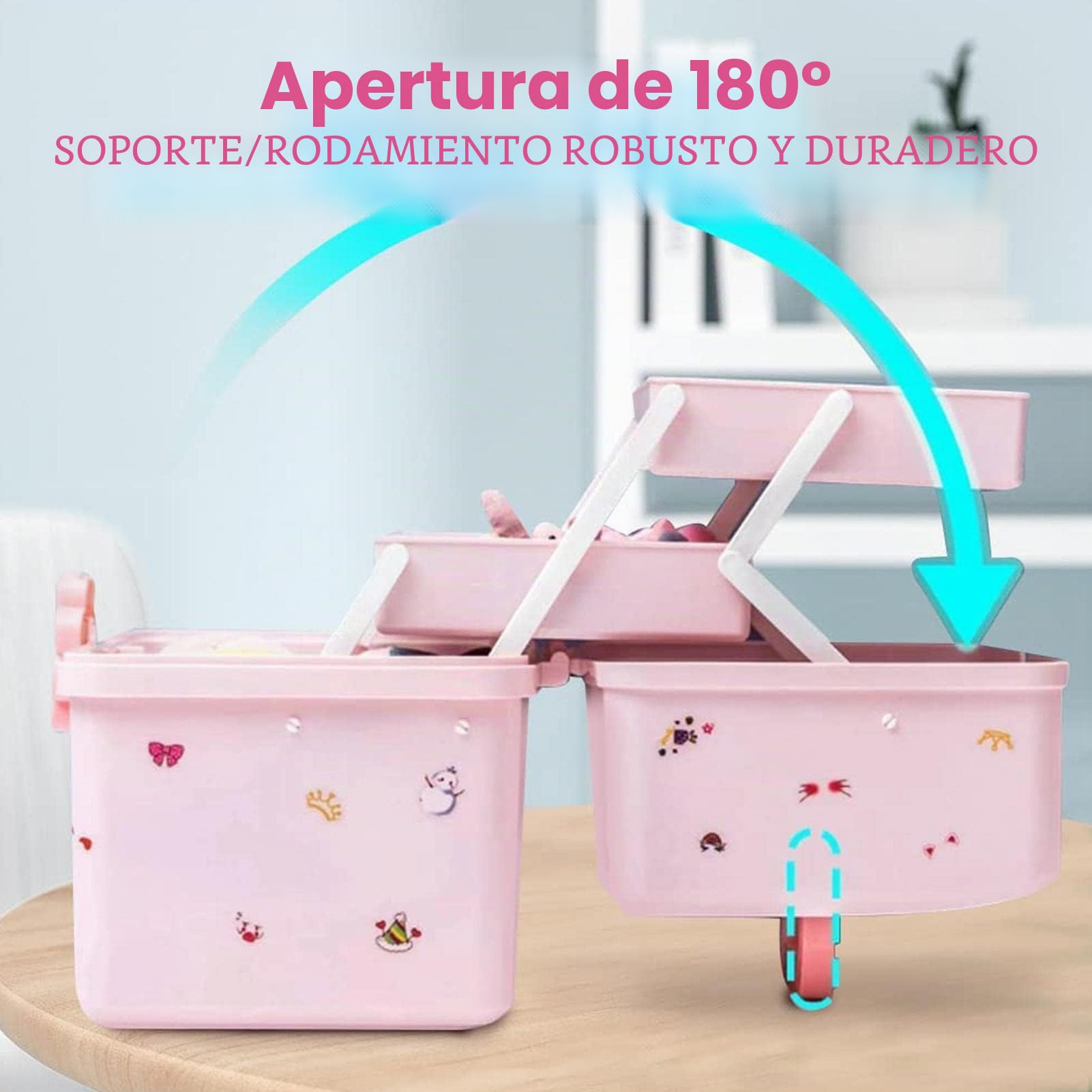Caja de almacenamiento para el pelo para niñas y mujeres, color rosa para niños, caja de almacenamiento, accesorios para el cabello, caja para gomas para el pelo, pinzas para el pelo, caja para joyas